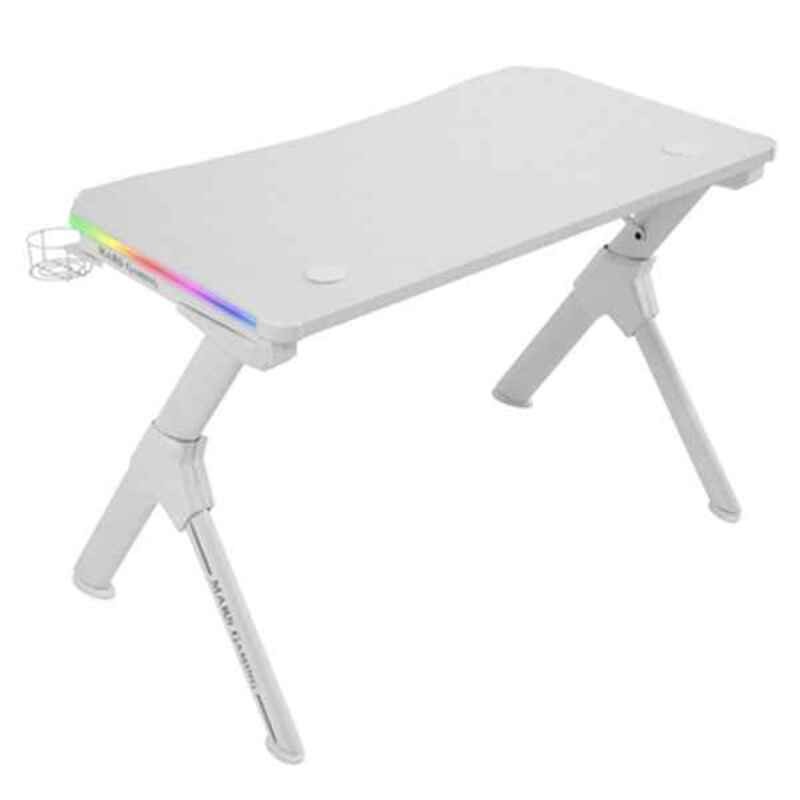 Table Mars Gaming MGDRGBW Blanc Acier