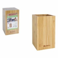 Pot pour ustensiles de cuisine Quttin Bambou Naturel (10,5 x 10,5 x 18 cm)