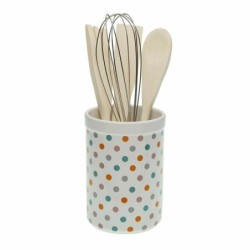 Pot pour ustensiles de cuisine Versa Springdots Céramique (10 x 15 x 10 cm)