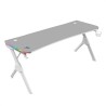 Table Mars Gaming MGDXLRGBW LED RGB Blanc Acier 160 x 60 cm