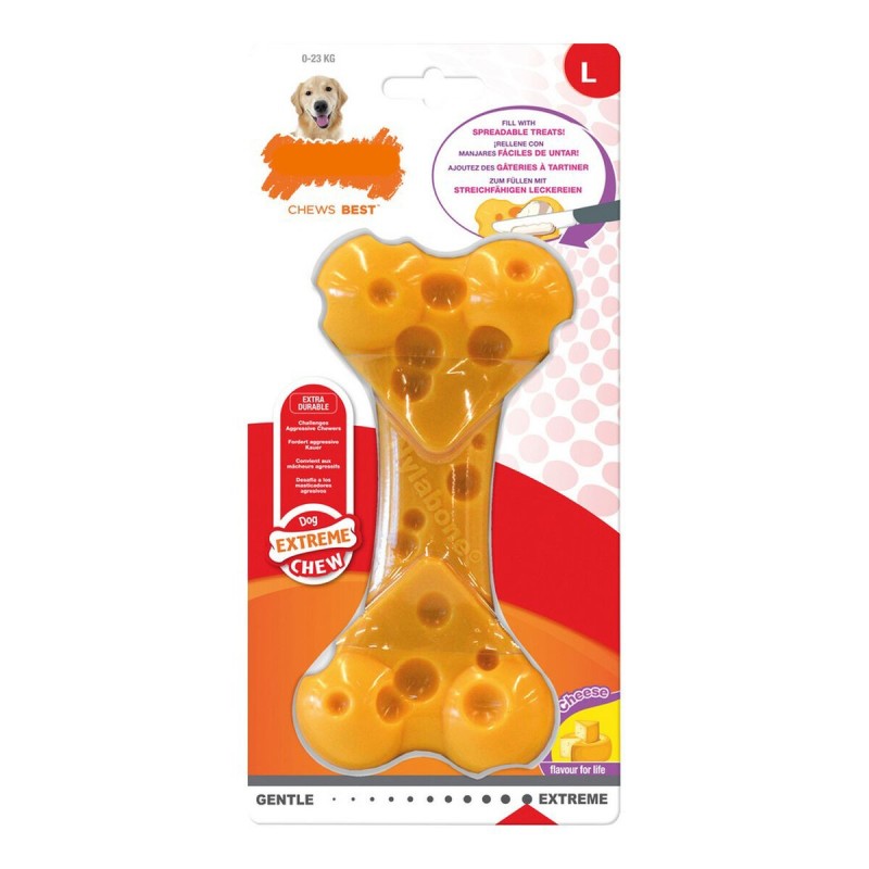 Jouet pour chien Nylabone Dura Chew Fromage Taille L Nylon