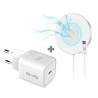 Chargeur mural Celly Magchargekit Blanc 20 W 10 W