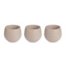 Set de pots Taupe Plastique 12 x 12 x 11 cm (6 Unités)