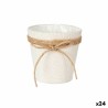 Cache-pot Lien Blanc Corde Plastique 14 x 12,5 x 14 cm 14 x 14 x 14 cm (24 Unités)