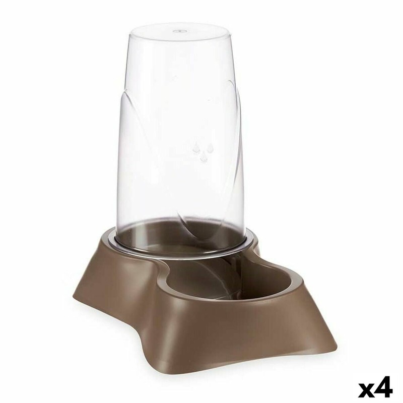 Mangeoir pour animaux Distributeur Marron polypropylène 3,5 L 21,5 x 32,5 x 32,5 cm (4 Unités)