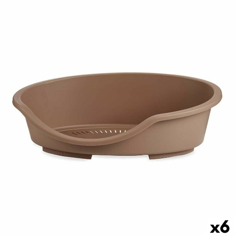 Lit pour animal domestique Beige Plastique 77 x 25 x 59 cm (6 Unités)