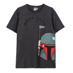 T-shirt à manches courtes homme Boba Fett Gris foncé