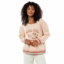 Sweat sans capuche femme Crew Striped Rip Curl Beige