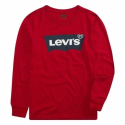 T-shirt à Manches Longues Enfant Levi\'s Batwing  Rouge