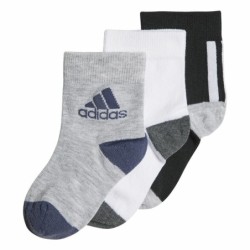 Chaussettes Adidas Noir Gris Blanc 3 paires