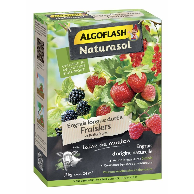 Engrais pour les plantes Algoflash Fraise, cassis, mûre, myrtille et framboise