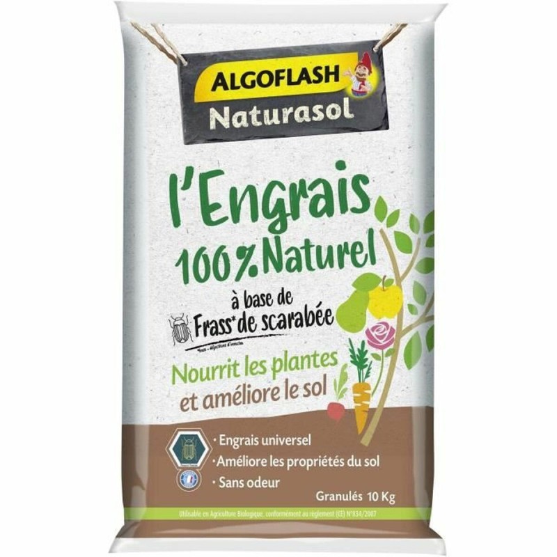 Engrais pour les plantes Algoflash Naturasol 10 kg