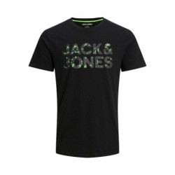 T shirt à manches courtes  JJNEON POP TEE SS CREW NECK Jack & Jones  12224104  Noir