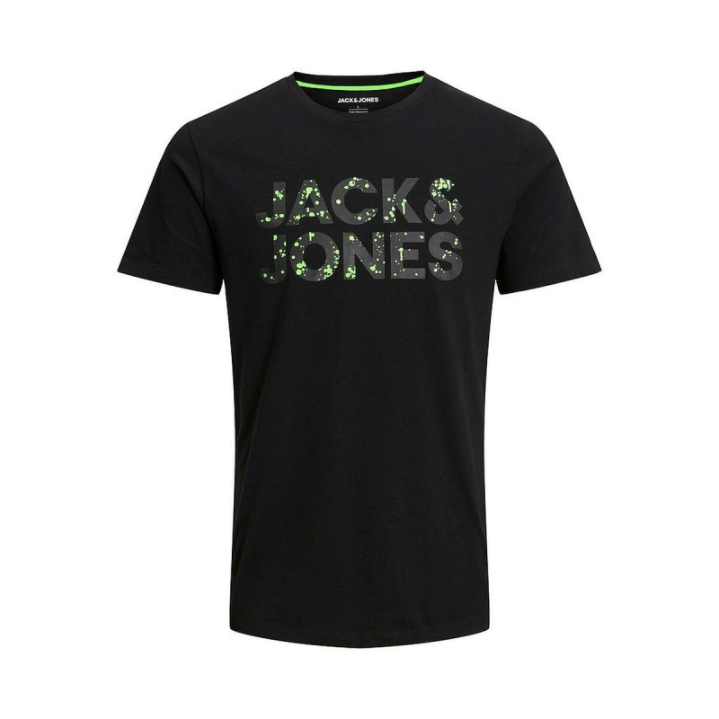 T shirt à manches courtes  JJNEON POP TEE SS CREW NECK Jack & Jones  12224104  Noir