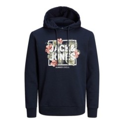 Sweat à capuche homme Jack & Jones JJBECS SHAPE SWEAT HOOD 12225417  Blue marine