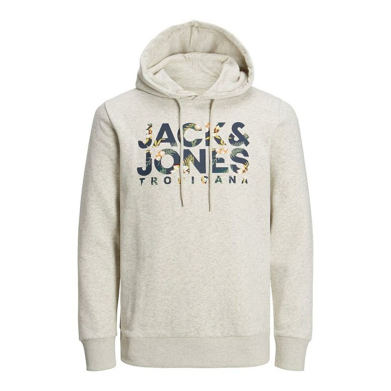 Sweat à capuche homme Jack & Jones JJBECS SHAPE SWEAT HOOD 12225417  Blanc