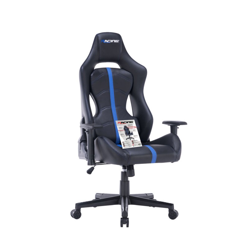 Chaise de jeu Racing MAGNUM Noir/Bleu 1200 W Multicouleur