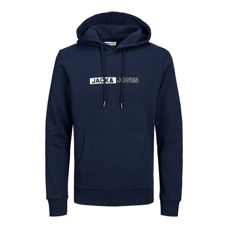 Sweat à capuche homme Jack & Jones  JJNEO SWEAT HOOD 12223701 Blue marine