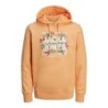 Sweat à capuche homme Jack & Jones JJBECS SHAPE SWEAT HOOD 12225417  Orange