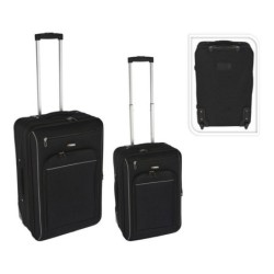 Valise Ensemble de Voyage Noir Polyester (2 Pièces)