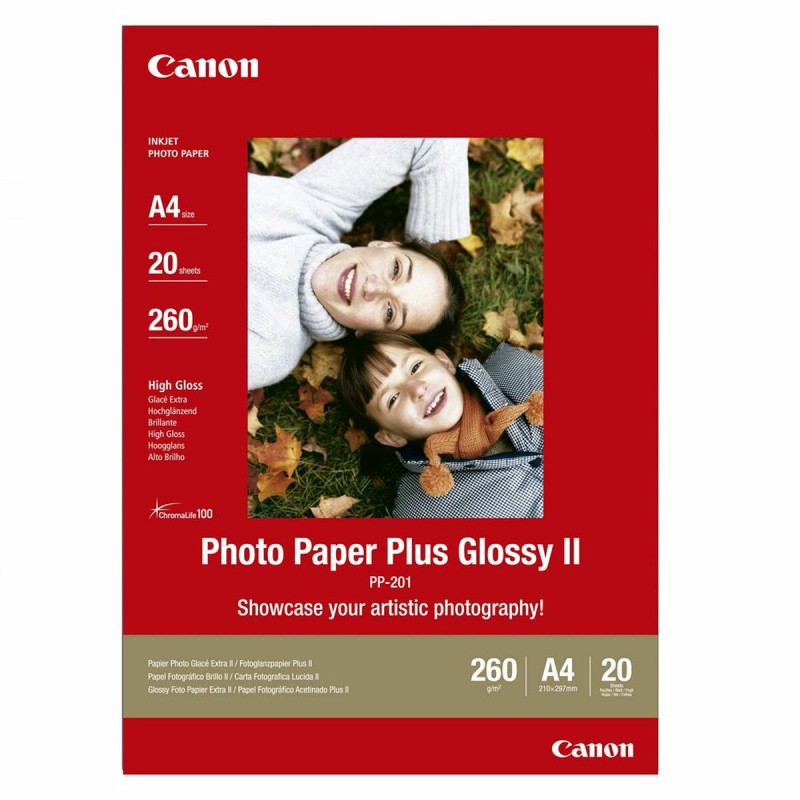 Papier Photo Glacé Canon Plus Glossy II A4