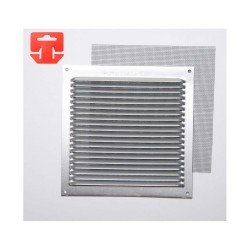 Grille Fepre Moustiquaire Aluminium Chrome (17 x 17 cm)