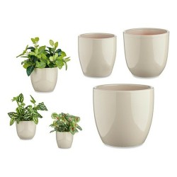 Set de pots Gris Argile (3 Pièces) (22,5 x 18,5 x 22,5 cm)