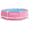 Piscine Démontable Intex Metal Frame 28290NP Rose 244 x 74 x 244 cm