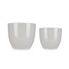 Set de pots Ø 22 cm Ø 28 cm 2 Pièces Gris Argile