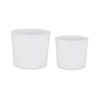 Set de pots Ø 22 cm Ø 27 cm 2 Pièces Blanc Argile