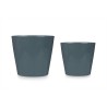 Set de pots 2 Pièces Ø 22 cm Ø 28 cm Anthracite Argile