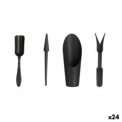 Set d'outils Jardin Anthracite polypropylène 24 Unités