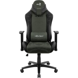 Chaise de jeu Aerocool KNIGHT AeroSuede 180º Noir Vert Noir/Vert