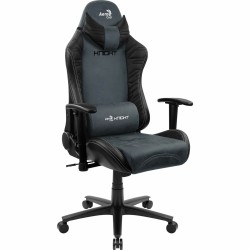 Chaise de jeu Aerocool KNIGHT AeroSuede 180º Bleu Noir Noir/Bleu