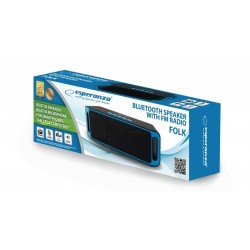 Haut-parleurs bluetooth portables Esperanza EP126KB Noir Noir/Bleu