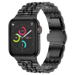 Bracelet à montre Noir Acier inoxydable Apple Watch (Reconditionné B)