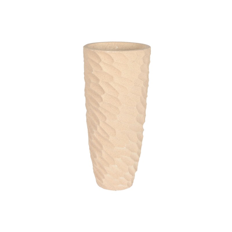 Cache-pot Home ESPRIT Beige Fibre de Verre Scandinave 40,5 x 40,5 x 91 cm