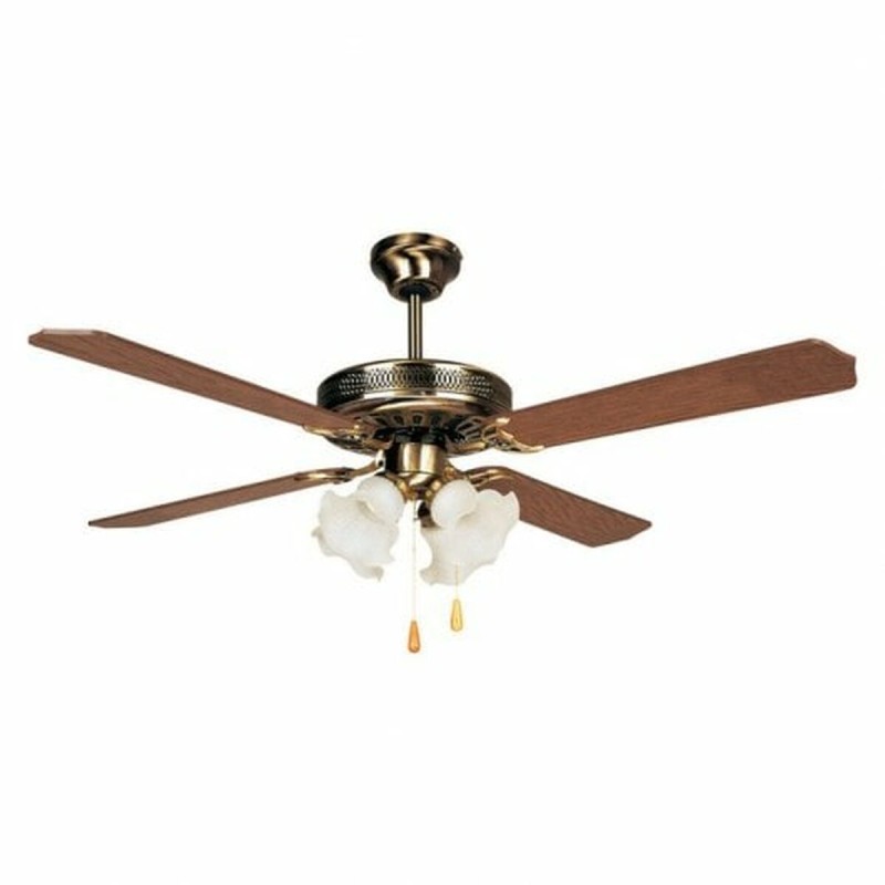 Ventilateur de Plafond avec Lumière Orbegozo Bois 60 W Ø 132 cm