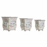 Cache-pot DKD Home Decor 21,5 x 21,5 x 25 cm Rose Métal Fleurs Shabby Chic