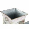 Cache-pot DKD Home Decor 21,5 x 21,5 x 25 cm Rose Métal Fleurs Shabby Chic