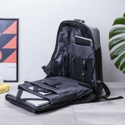 Sac à Dos Anti-vol avec USB et Compartiment pour Tablette et OrdinateurPortable Unfreeze Pad 145949 Gris (10 Unités)