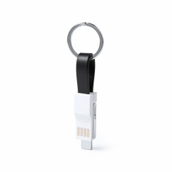 Porte-clé avec Câble Micro USB de Type C et Lightning 145969 (250 Unités)