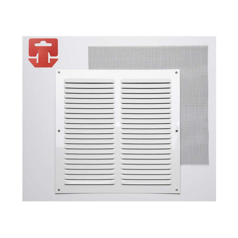 Grille Fepre Moustiquaire Laqué Aluminium Blanc (25 x 25 cm)