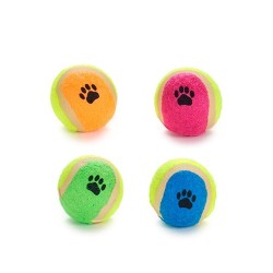 Jouet pour chien Ballon Multicouleur Ø 4,5 cm Polyéthylène polypropylène ABS (12 Unités)