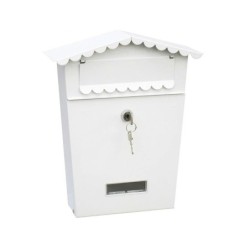 Boîte aux lettres EDM House Acier Blanc (21 x 6 x 30 cm)