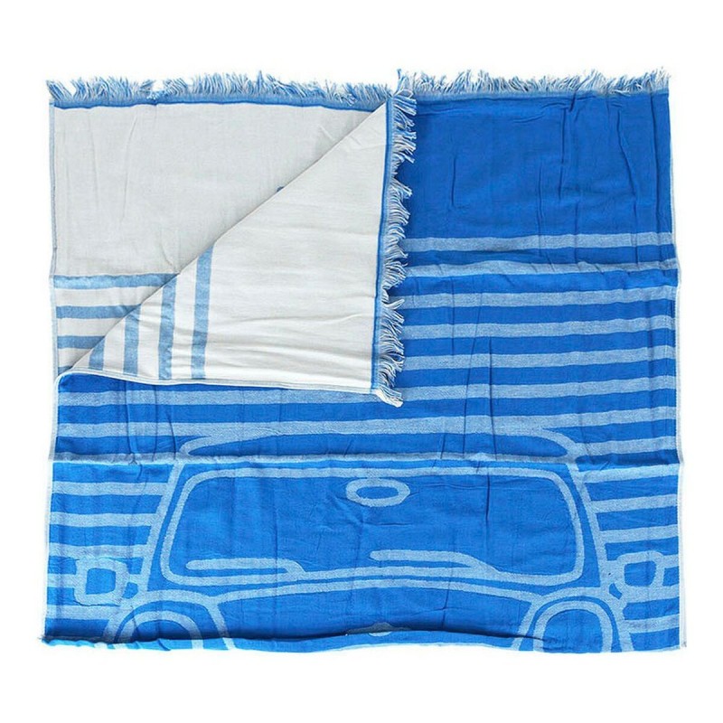 Serviette Paréo Cállate la Boca Mini Voiture Bleu (90 x 170 cm)