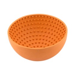 Mangeoire pour chiens Lickimat Wobble Orange Caoutchouc