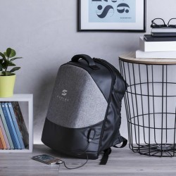 Sac à Dos Anti-vol avec USB et Compartiment pour Tablette et OrdinateurPortable Unfreeze Pad 145947 Gris (10 Unités)