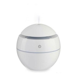 Humidificateur à Diffuseur d'Arômes avec LED Multicolore Blanc Plastique (130 ml) (10 x 10 x 10 cm)