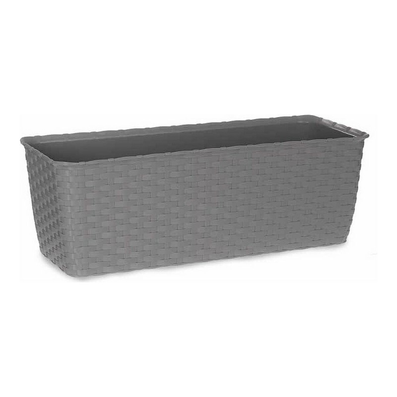 Jardinière auto-arrosante Stefanplast 3872940 Gris Plastique 15,5 x 13,5 x 39 cm